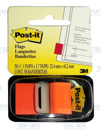 Miếng phân trang cam 3M POST-IT® 25mmX 43mm 50SH/PD 680-4
