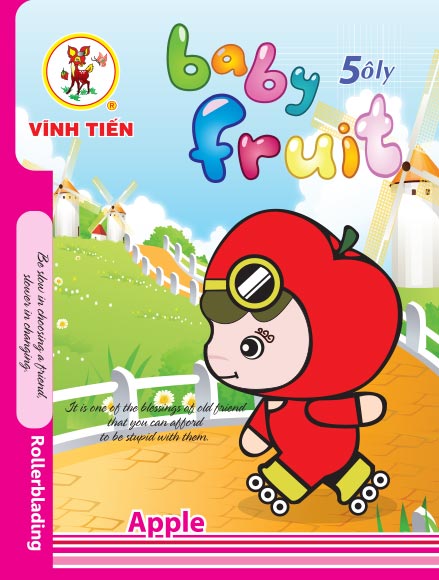 Tập ViBook Gold 100 trang Baby Fruit in caro